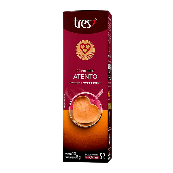 Cápsula Tres Expresso Atento Com 10 unidades 8g