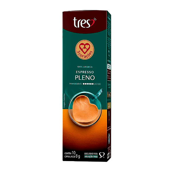 Capsula Tres Expresso Pleno 8g com 10 unidades