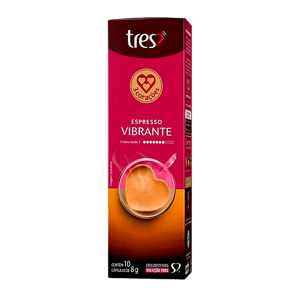 Cápsula Tres Expresso Vibrante Com 10 unidades 8g