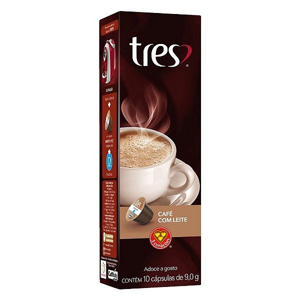 Cápsula Tres Café com Leite C/10 unidades 9g