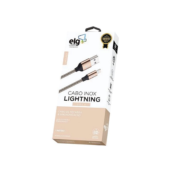 Cabo Lightning Gold Inox 1m ELG INX810GD