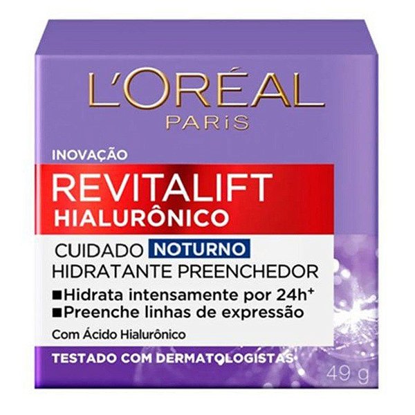 Creme Antirrugas Loreal Revitalift Hialurônico Noturno 49g