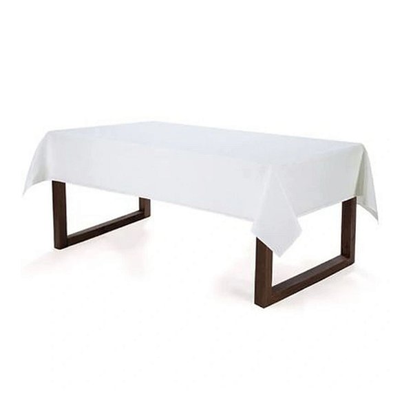 Toalha de Mesa Retangular Mendi Karsten 160x220cm Limpa Fácil Branco