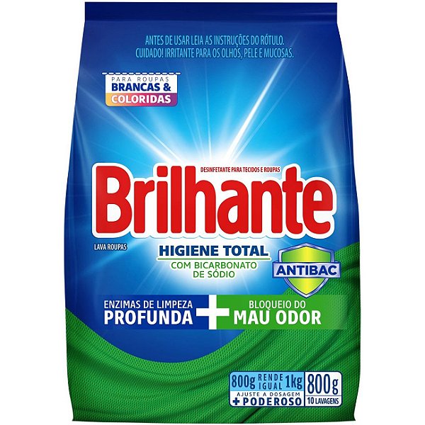 Sabão em Pó Brilhante 800g