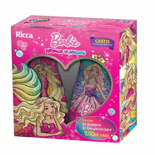 Kit shampoo e Condicionador Ricca Barbie Reinos Mágicos 250ml