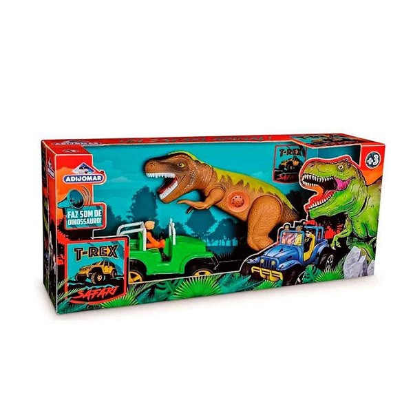 Dinossauro Tirano Rex C/ Jeep Emite Som 3+ Anos