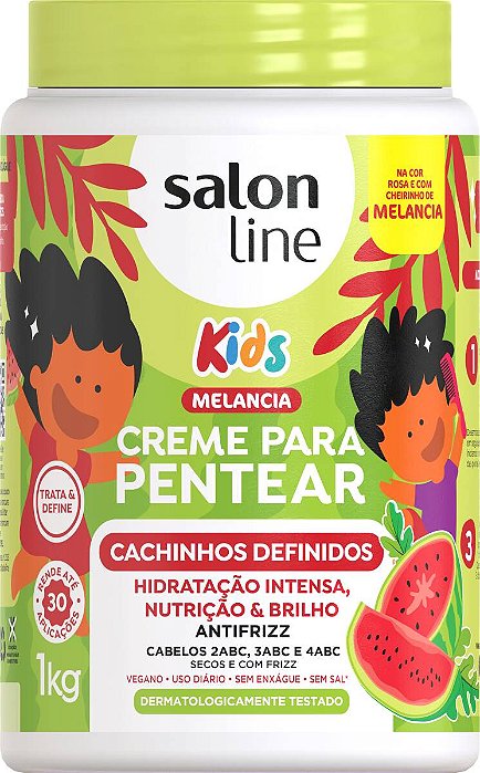 Creme Para Pentear Salon Line Kids Cachos Definidos 1kg