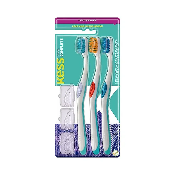 Escova Dental Kess Combo Plus Leve 3 pague 2 Macia 2083
