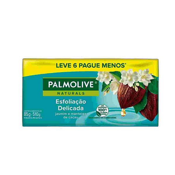 Sabonete Palmolive Naturals Esfoliação Delicada Leve 6 Pague 5