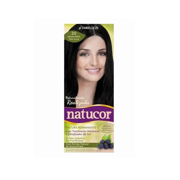 Coloração Natucor 2.0 Amora Preta Preto Suave