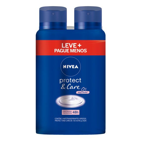 Desodorante Aerosol Nivea Protect & Care Leve + Pague Menos 150ml