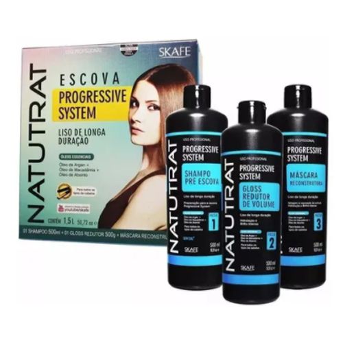 Kit Escova Progressiva System Natutrat sem Formol