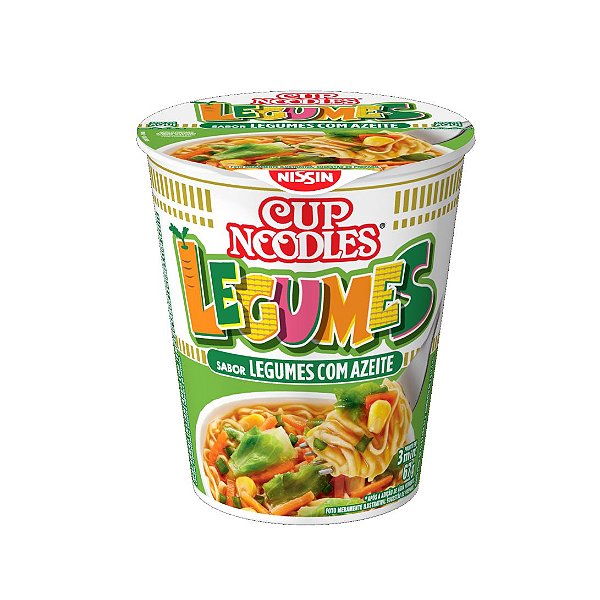 Cup Noodles Nissin Legumes Com Azeite 67g