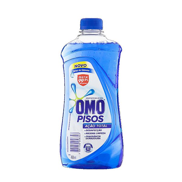 Limpador de Pisos Omo Ação Total Brisa do Oceano 450ml