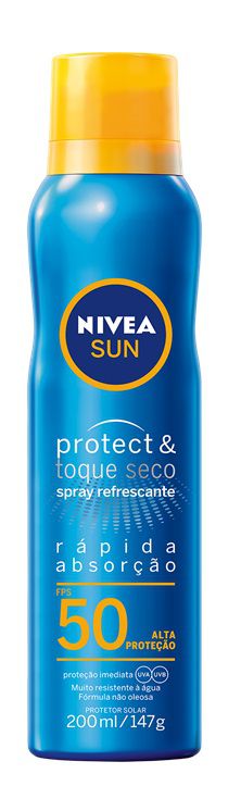 Protetor Solar Corporal Spray Nivea Sun Protect & Toque Seco FPS50 200ml