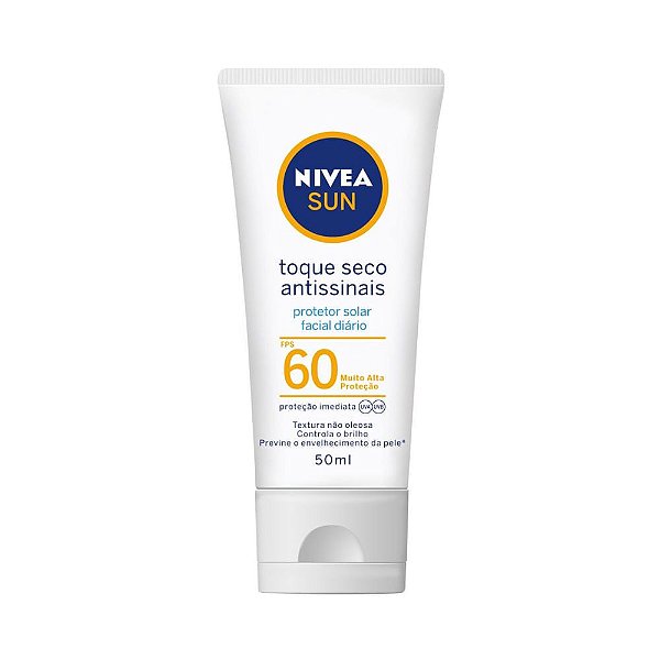 Protetor Solar Nivea Sun Toque Seco Antissinais FPS60 50ml