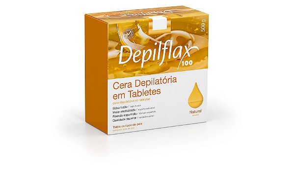 Cera Depilatória Em Tabletes Depilflax Natural 500g