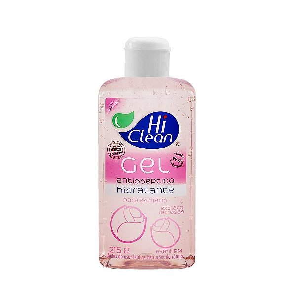 Gel Antisséptico Hidratante Hi Clean Extrato de Rosas 215g