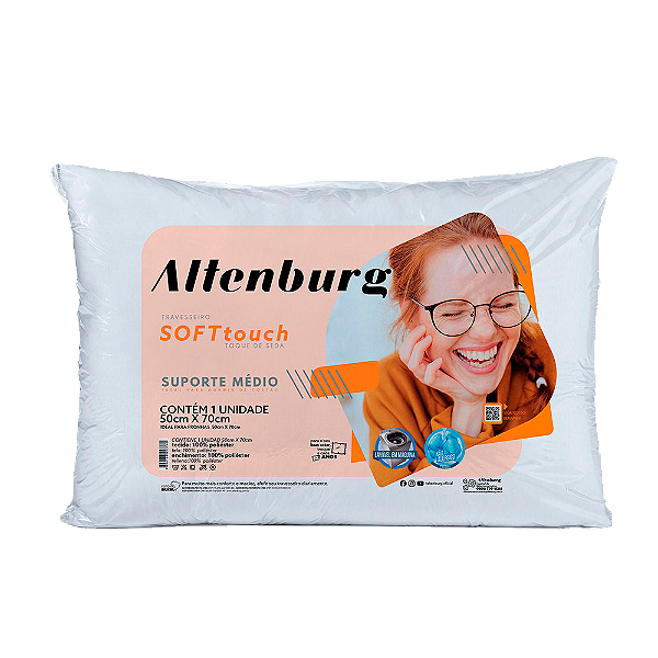 Travesseiro Altenburg Soft Touch Toque de Seda 50cmx70cm