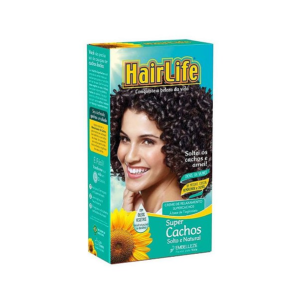 Creme Alisante Hairlife Super Cachos Solto e Natural 180g