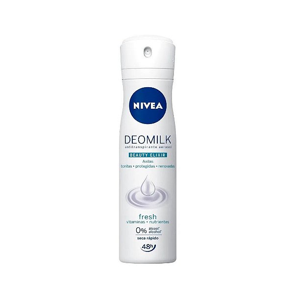 Desodorante Aerosol Nivea Deomilk Beauty Elixir Fresh 150ml