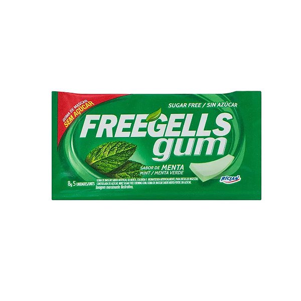 Chiclete Freegells Gum Menta 8g