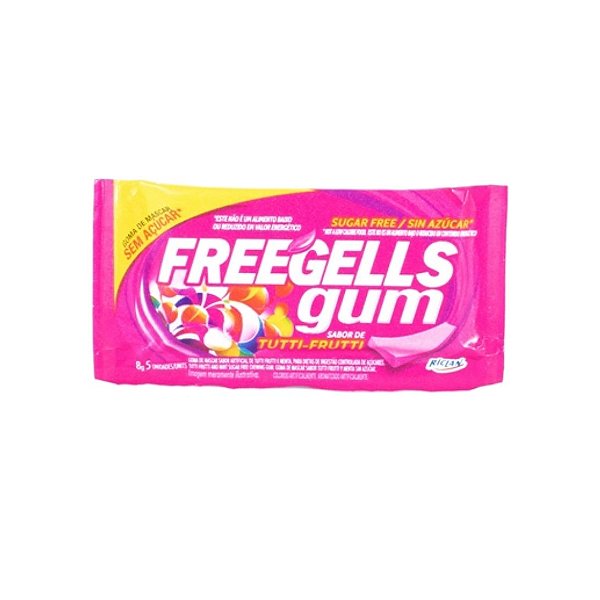 Chiclete Freegells Gum Tutti-frutti 8g