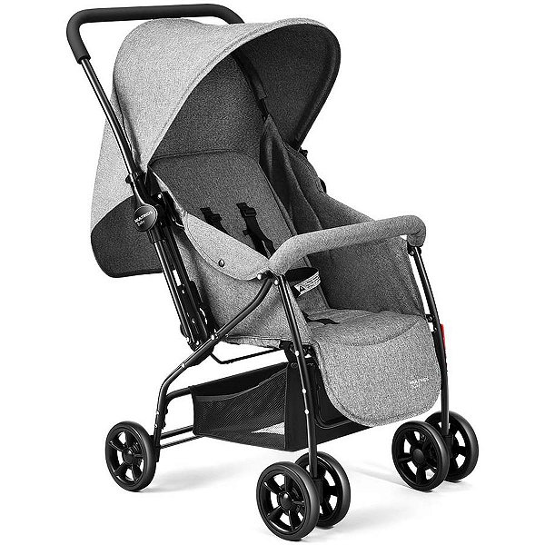 Carrinho de Bebê Multikids Baby Max Cinza