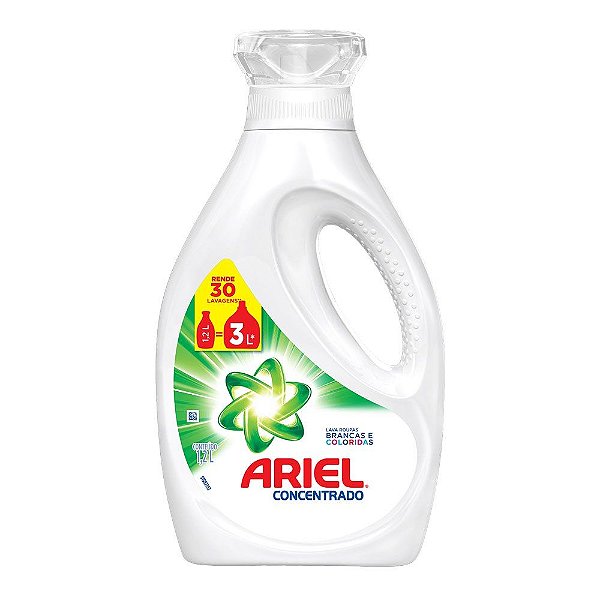 Sabão Líquido Ariel Concentrado Rende 30 Lavagens 1,2L