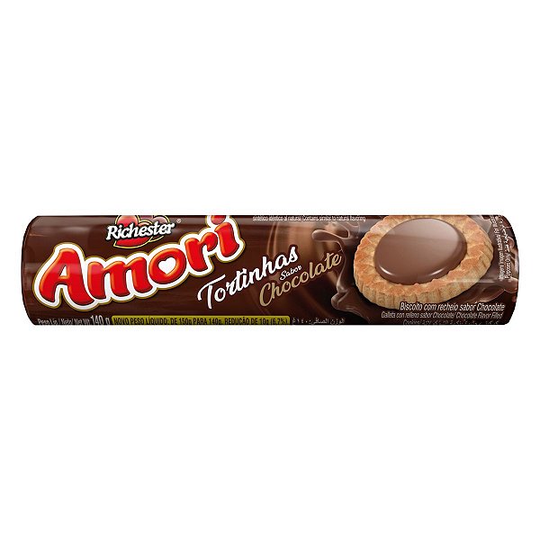 Biscoito Richester Amori Tortinhas Chocolate 140g