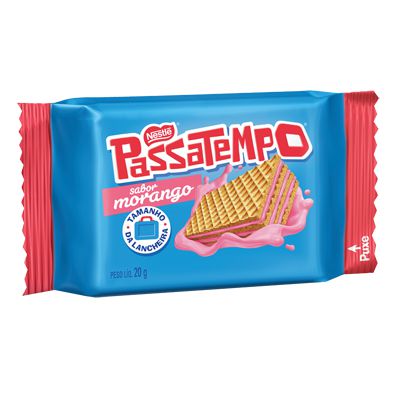 Biscoito Wafer Nestlé Passatempo Morango 20g