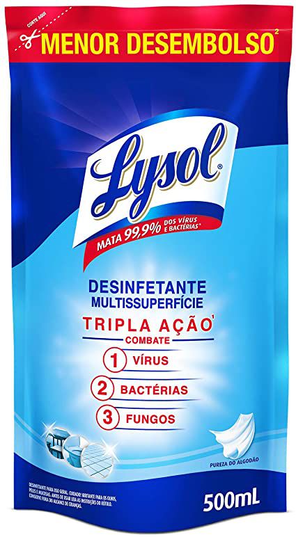 Desinfetante Líquido Lysol Pureza do Algodão 500ml