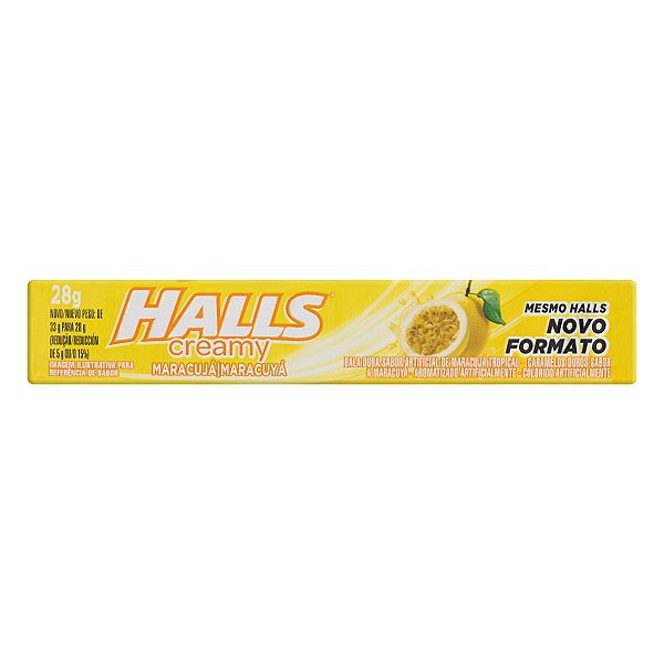 Bala Halls Creamy Maracujá 28g