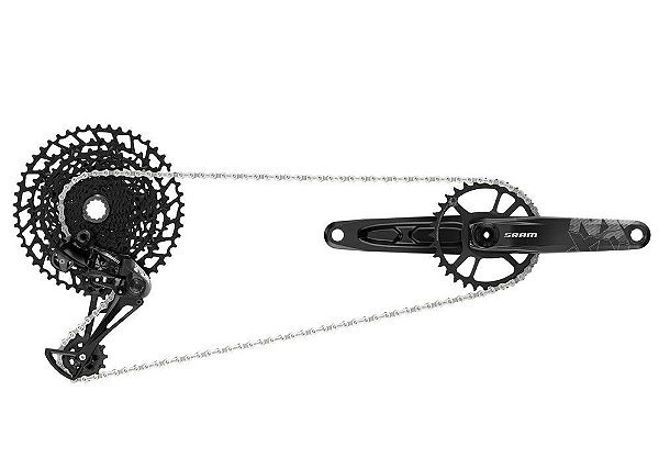 Grupo SRAM NX Eagle 12v DUB 11-50T Pedivela 32T Sem Movimento Central