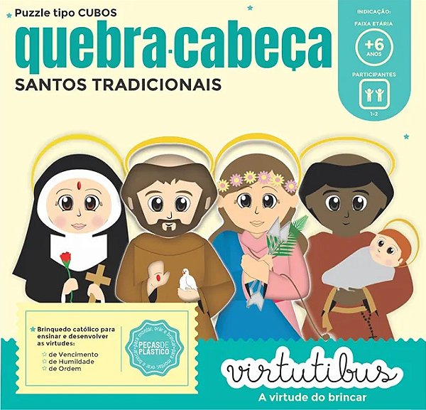 Quebra Cabeça São José Infantil - Presentear com Fé