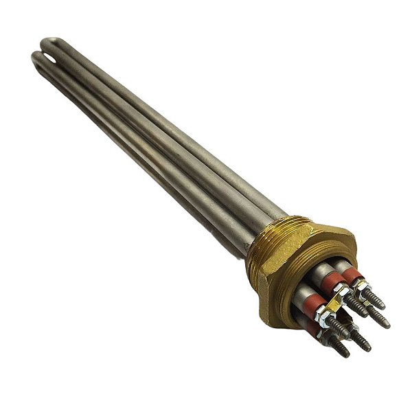 Resistência Rosca 1.1/2" U3 11,1X400MM 220V/380V 9000W Boiler/Sauna/Tanque
