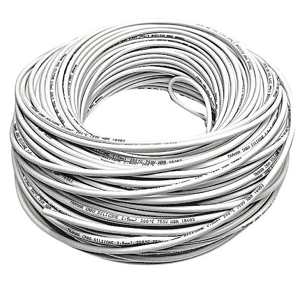 Cabo De Silicone 2,5mm 750v Temperatura 200°C NBR
