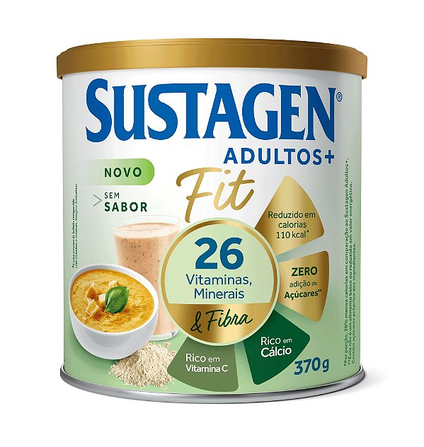 SUSTAGEN ADULTO+FIT - SEM SABOR - 370G