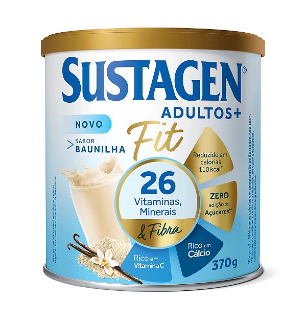 SUSTAGEN ADULTO+FIT - BAUNILHA - 370G