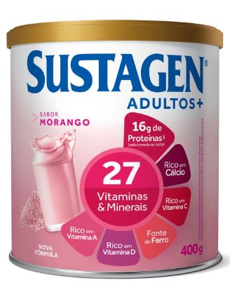 SUSTAGEN ADULTO+ SABOR MORANGO - 400G