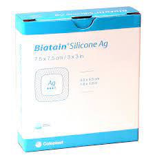 Biatain Silicone Ag  7,5cm x 7,5cm (1 unidade)