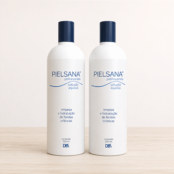 KIT com 2 unid PIELSANA POLIHEXANIDA SOLUÇÃO AQUOSA 350ML - Limpeza e Hidratação de Feridas