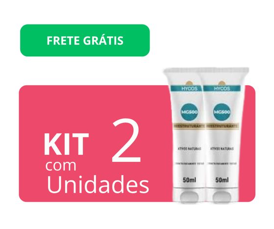 Kit com 2 Unidades - MG500 Creme Reestruturante - 50ml Hycos