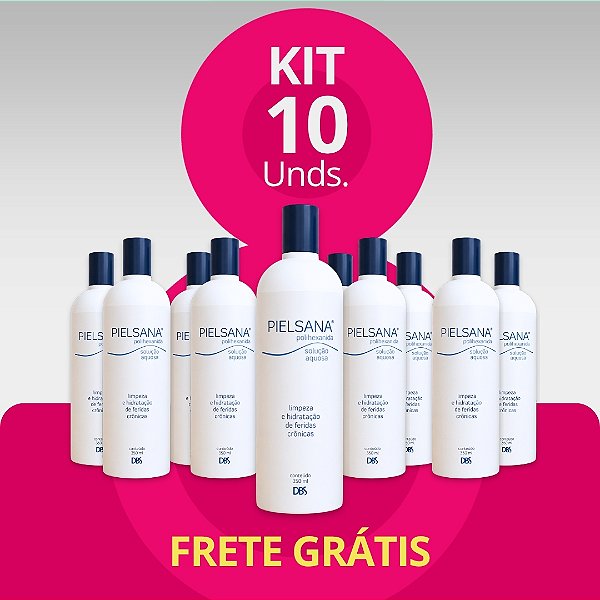 Pielsana Polihexanida Solução Aquosa 350ml - Kit com 10 unidades
