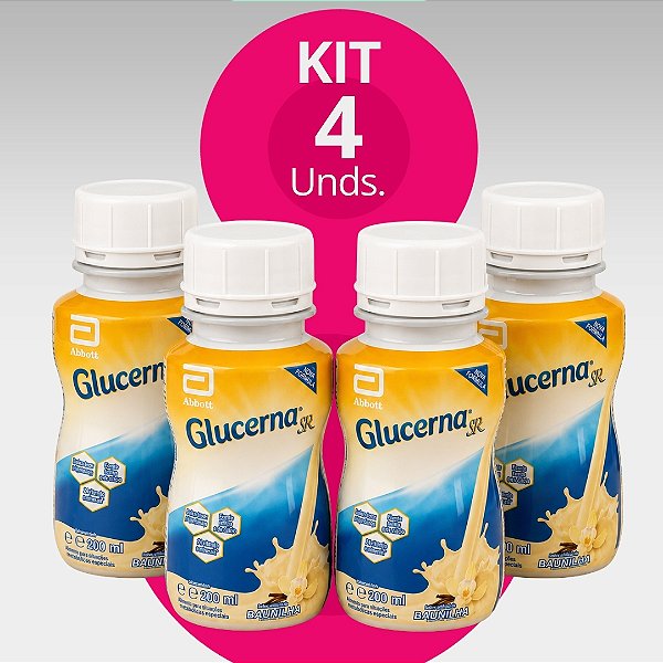 Glucerna SR Baunilha 200ml - KIT com 4 Unidades