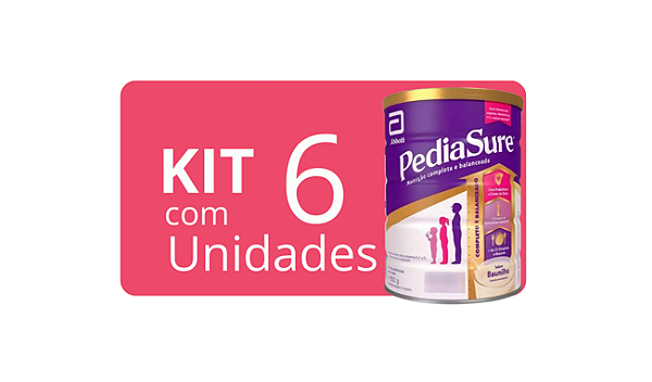 Kit Com 6 Unidades - Pediasure Complete Pó Baunilha 850g