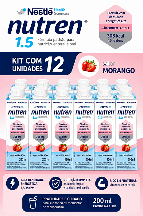 KIT C/ 12 - Nutren 1.5 Baunilha 200ml - Vencimento: 01/11/2026