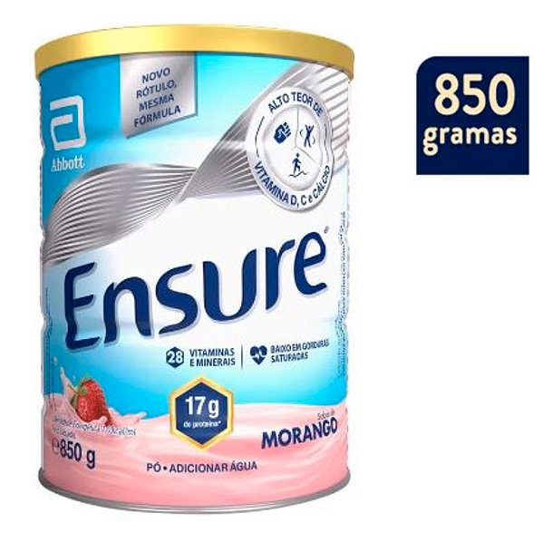 Ensure Pó Morango 850g - Suplemento alimentar
