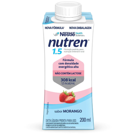 Nutren 1.5 Morango 200ml Nestlé - suplemento nutricional