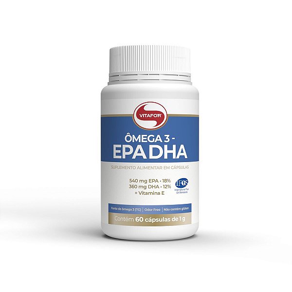 Ômega 3 EPA e DHA - 60 cápsulas de 1000mg